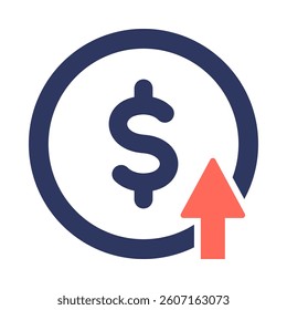 Cash Up Icon Element for Design