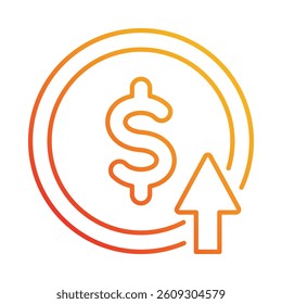 Cash Up Icon Element for Design
