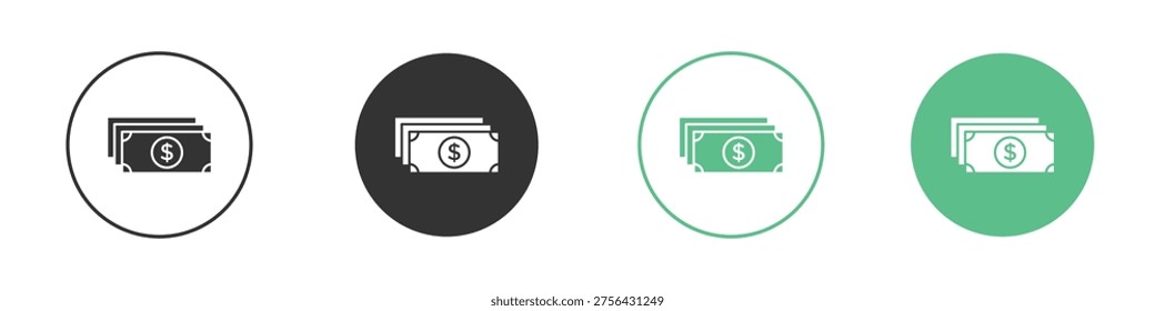 Cash icon element for designs