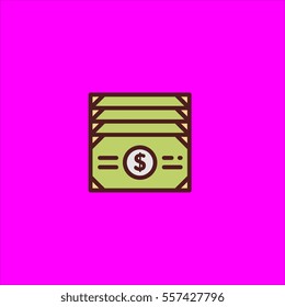 cash icon flat design