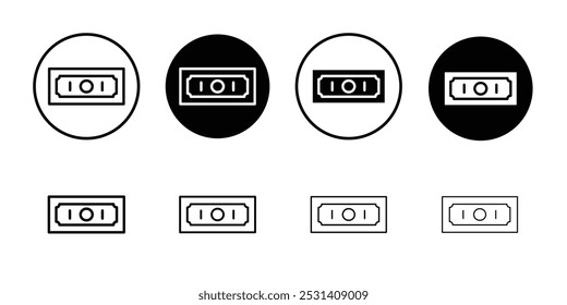Icono de efectivo colección de conjunto de relleno plano