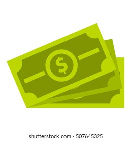 Cash icon. Flat illustration of cash vector icon for web