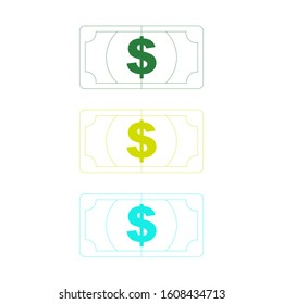 Cash Icon in flat style isolated on white background. Money symbol for your web site design, logo, app, UI. Vector illustration, EPS10