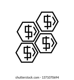 cash icon isolated on white background, vector illustration