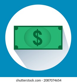 Cash icon. Line icon. Vector icon. Dollar in cyrcle.