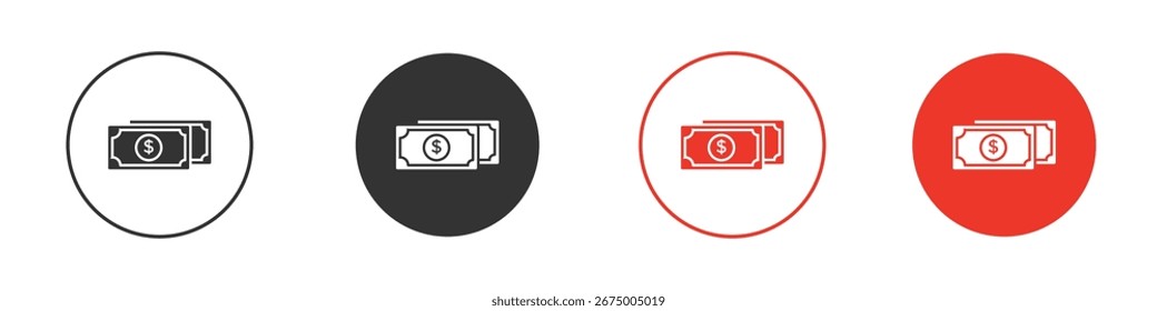 Icono del efectivo para el logotipo, símbolo de la muestra del Vector para el diseño