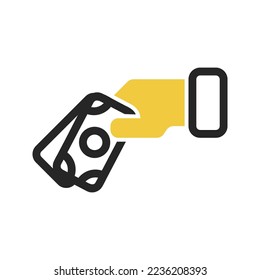 cash icon on isolated background. financial icon set