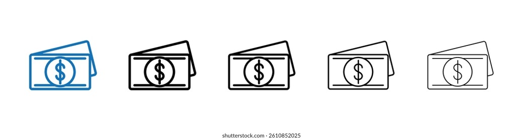 Cash icon Outline vector logo for web ui