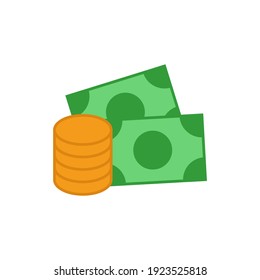 cash icon, payment icon in color icon, isolated on white background 