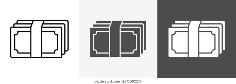 Cash icon set set vector art
