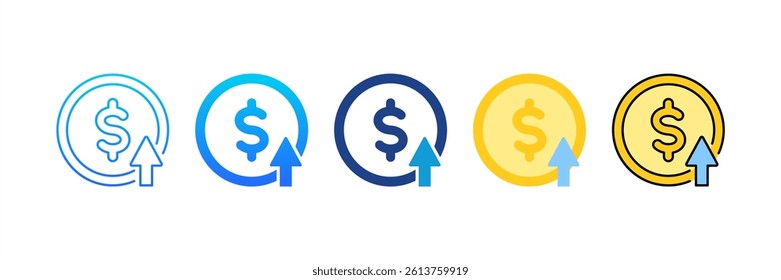 Cash Up icon sheet multiple style collection