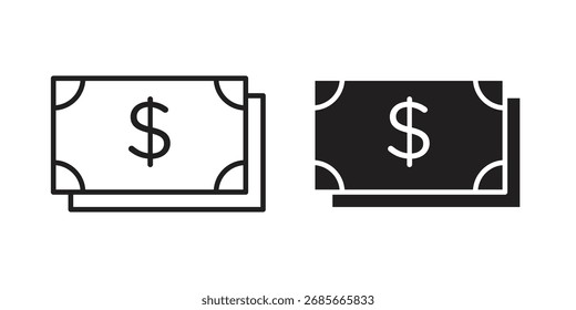 Símbolo de Vector simple del icono del efectivo