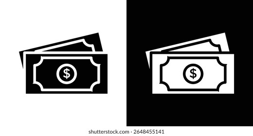 Cash icon symbol collection. Flat vector stock illustration.