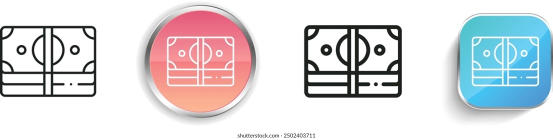 cash icon. Thin Linear, Regular and Button Style Design Isolated On White Background