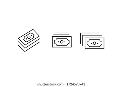 Cash Icon in trendy flat style isolated on white background
