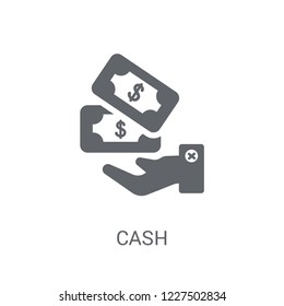 Cash icon. Trendy Cash logo concept on white background from e-commerce and payment collection. Suitable for use on web apps, mobile apps and print media.