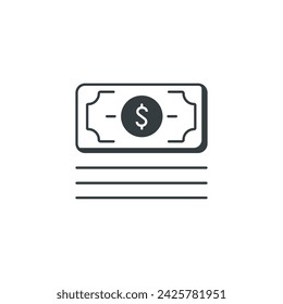 Cash-Symbol, Cash-Vektor-Illustration