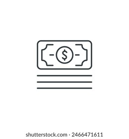 Cash-Symbol, Cash-Vektorillustration