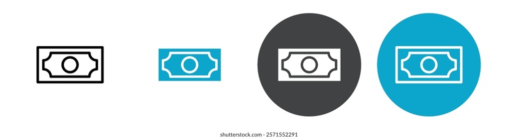 cash icon Vector illustration in black