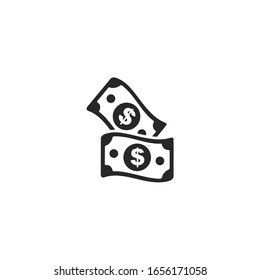 Cash icon vector sign isolated for graphic and web design. Cash symbol template color editable on white background.