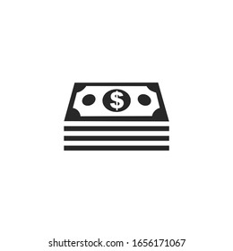 Cash icon vector sign isolated for graphic and web design. Cash symbol template color editable on white background.