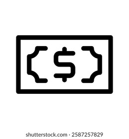 Cash Icon Vector Symbol Design Illustration