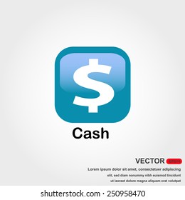 cash icon with white background