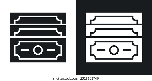 Cash icons. solid style vector