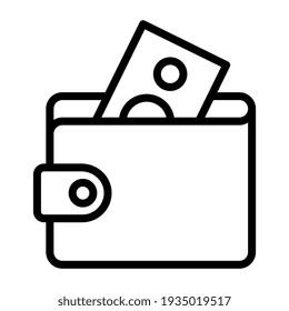 Efectivo dentro de la cartera, concepto de un icono de cartera