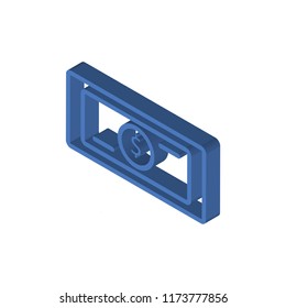 Cash isometric left top view 3D icon