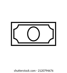 Cash line icon, vector outline logo isolated on white background