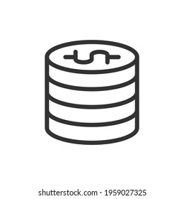 Cash line icon. Web symbol for web and apps. Sign design in outline style. Cash stroke object.