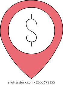 cash location vector design icon illustration