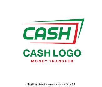 Cash logo for banking services and money transfer