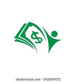 Cash logo icon design vector illustration template