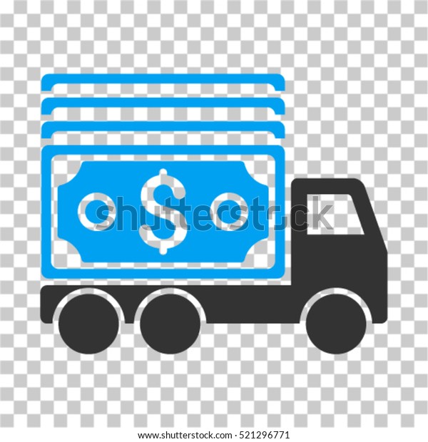 Cash Lorry icon. Vector pictogram\
style is a flat symbol, color, chess transparent background.\
Designed for software and web interface toolbars and\
menus.