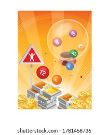 Ilustrador de fondo de evento Lotto de efectivo