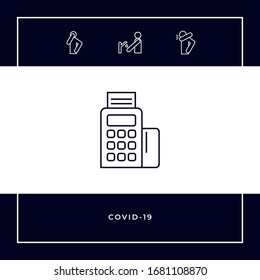Cash machine, ATM - line icon - elements for your design