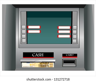 Cash machine with Euros