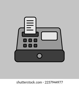 Cash machine grayscale icon. E-commerce sign. Graph symbol for your web site design, logo, app, UI. Vector illustration, EPS10.
