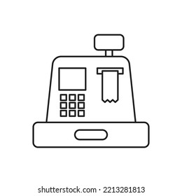 Cash machine icon design, Cash register vector. isolated on white background