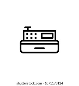 cash machine icon. Element of minimalistic icons for mobile concept and web apps. Thin line icon for website design and development, app development