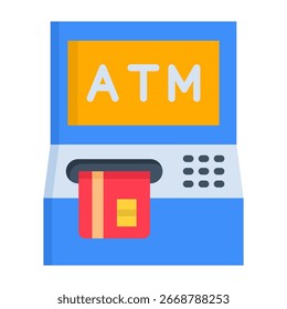 Icono de la máquina de efectivo Ilustración vectorial de estilo plano