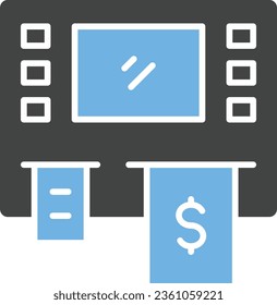 Cash Machine Icon image. Suitable for mobile application.