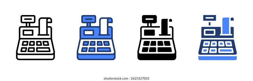 Coleção de vários estilos de folha de ícone de Máquina de Caixa