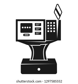 Cash machine icon. Simple illustration of cash machine vector icon for web design isolated on white background