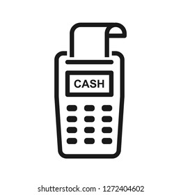 Cash machine icon. Simple line icon. Isolate on white background. Vector.
