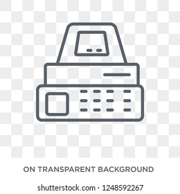 Cash machine icon. Trendy flat vector Cash machine icon on transparent background from Cryptocurrency economy and finance collection. High quality filled Cash machine symbol use for web and mobile