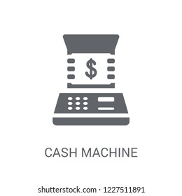 Cash machine icon. Trendy Cash machine logo concept on white background from Cryptocurrency economy and finance collection. Suitable for use on web apps, mobile apps and print media.