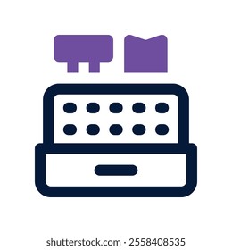 cash machine icon. vector dual tone icon for your website, mobile, presentation, and logo design.
